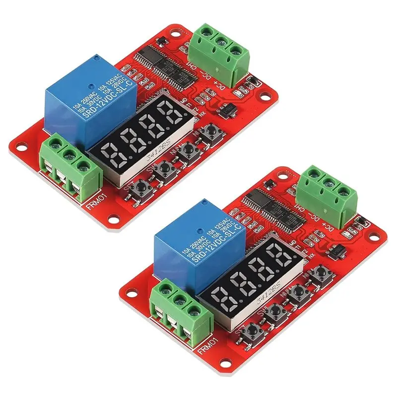 N35R-2Pcs DC 12V FRM01 Multifunction Timer Delay Relay Module