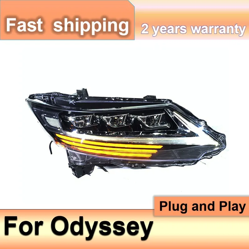 اكسسوارات السيارات لهوندا أوديسي المصباح 2015-2021 أوديسي رئيس ضوء DRL بدوره إشارة منخفضة عالية شعاع العارض عدسة #2