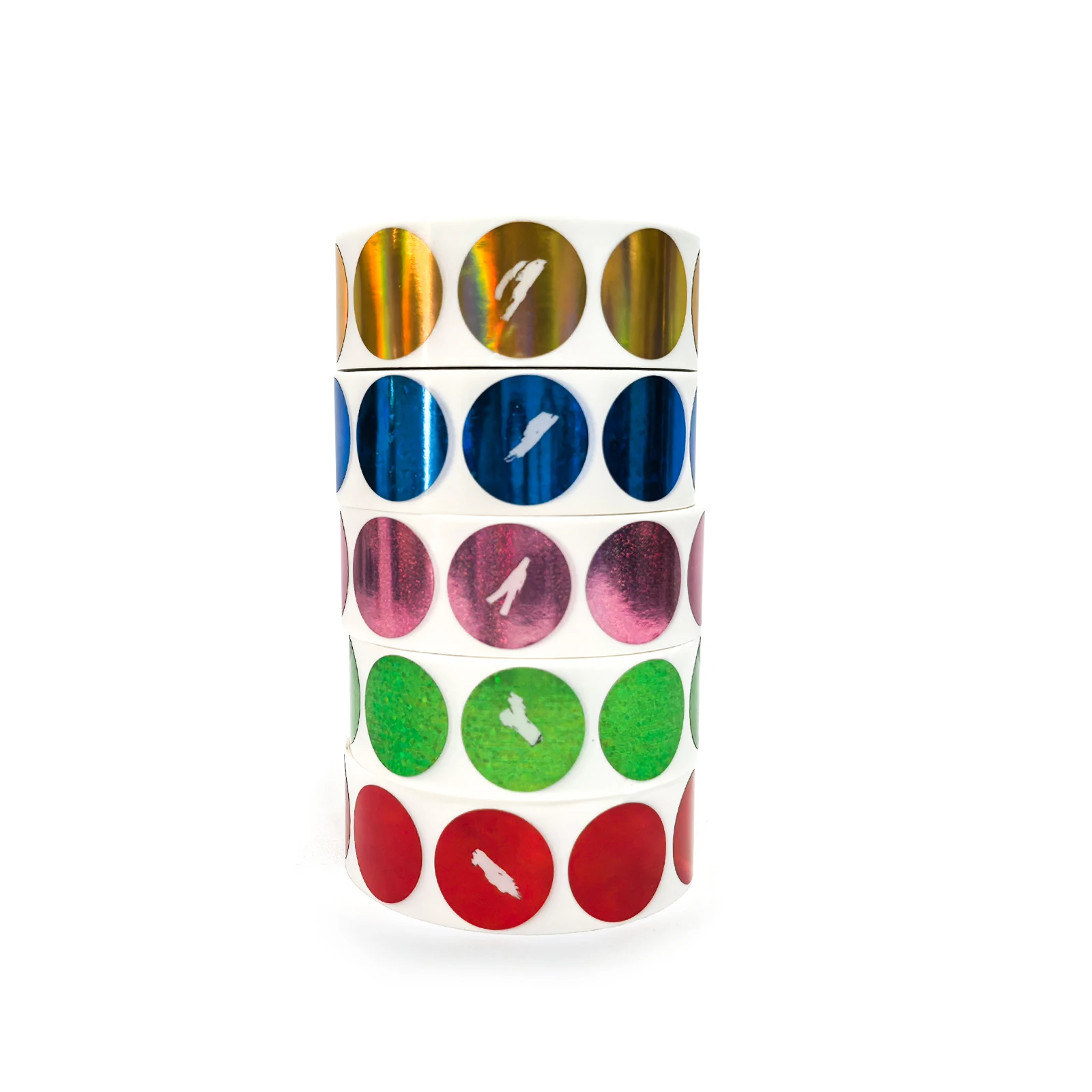 Scratch Off Stickers 25*25mm Round Holographic Laser Color Metallic Hologram game Scratch Sticker Scratch Off  Card