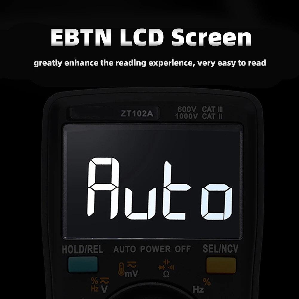 ZT102A Multimeter with Test Leads Carrying Bag and User Manual for Immediate Setup and On-the-Go Electrical Tasks