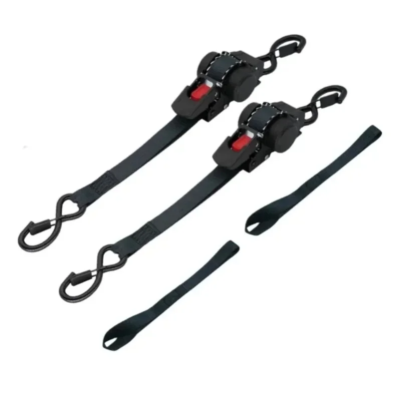 Automatisch einziehbare Ratschengurte 25mm 3,5m 40kg Tragkraft Polyester-Ladungssicherungsgurte mit S-Haken für LKW-Kajak-Gepäcktransport