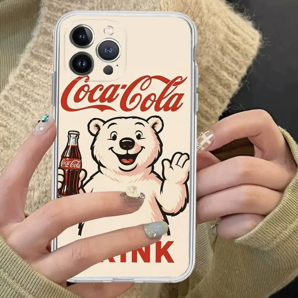 Logo Marke C-Coca C-Cola Für IPhone 17 16 15 14 13 12 11 Pro Max Plus Transparente Weiche TPU Handyhülle – Detail 5