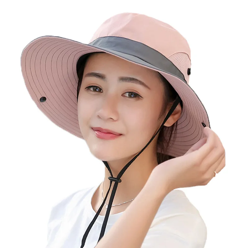 CAMOLAND Safari Sun Hats for Women Child Summer Bucket Hat Wide Brim UV Protection Outdoor Hiking Fishing Hat for Female 2023