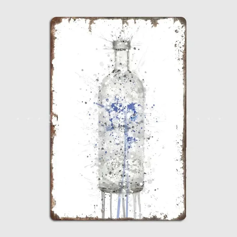 Absolute Vodka Modern Alcohol Bottles Aesthetics Artwork Poster Tin Metal Plaque for Home Bar Pub Restaurant Wall Decor