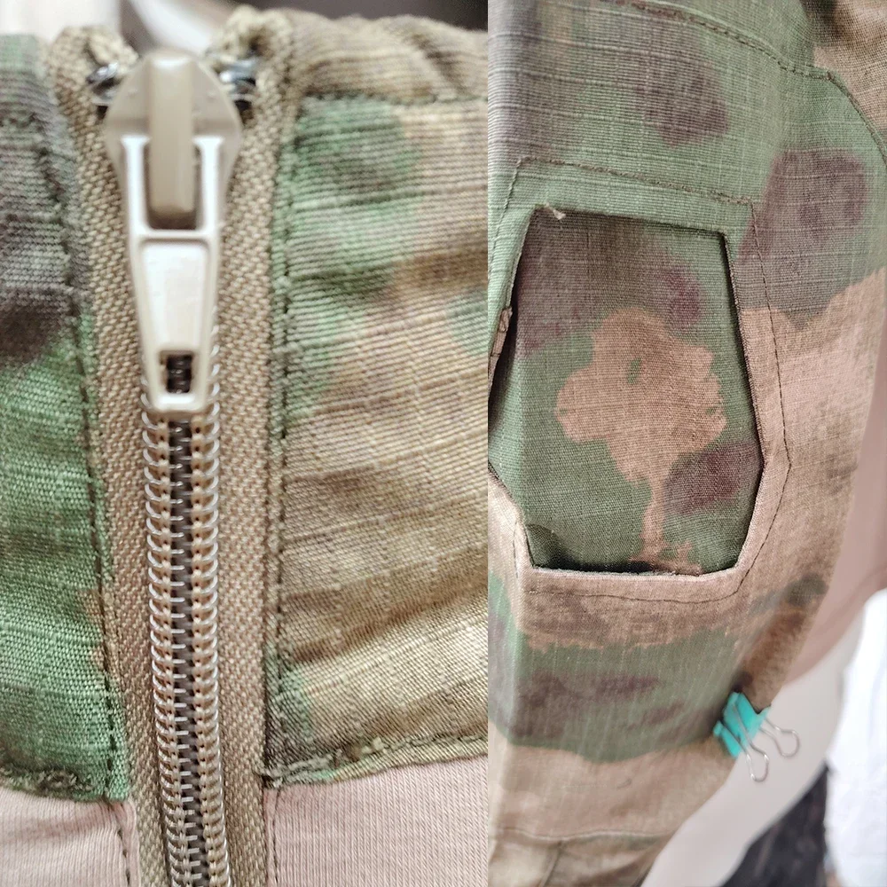 Tactical Cargo Uniform Jungle Green Set Long Sleeve Shirt Cargo Pants Knee Outdoor Hunting Training Clothing view 6