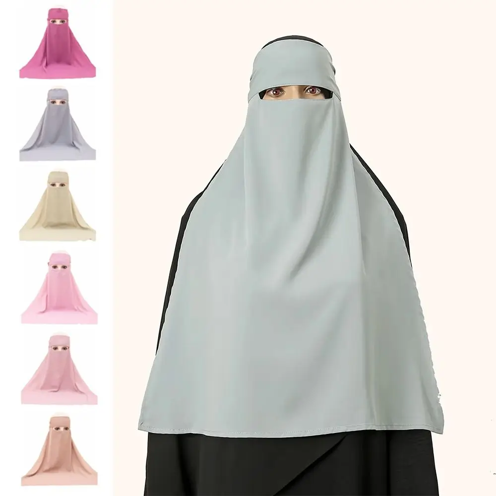 

Мусульманские женские шарфы с завязками на спине, легкая эластичная шапка на голову Ниды, однослойный однотонный исламский платок