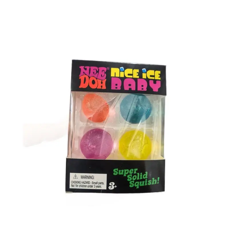 4 in 1 Needoh Mini Stress Relief Toy Rugby Basketball Soccer Tennis Taffy Beautiful Decompression Fidget Visual Gift Fun