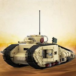 MOC Indiana Jones The Last Crusade Military Tank Building Blocks Adventure Movies Military Tank Model Bricks Toys Birthday Gifts