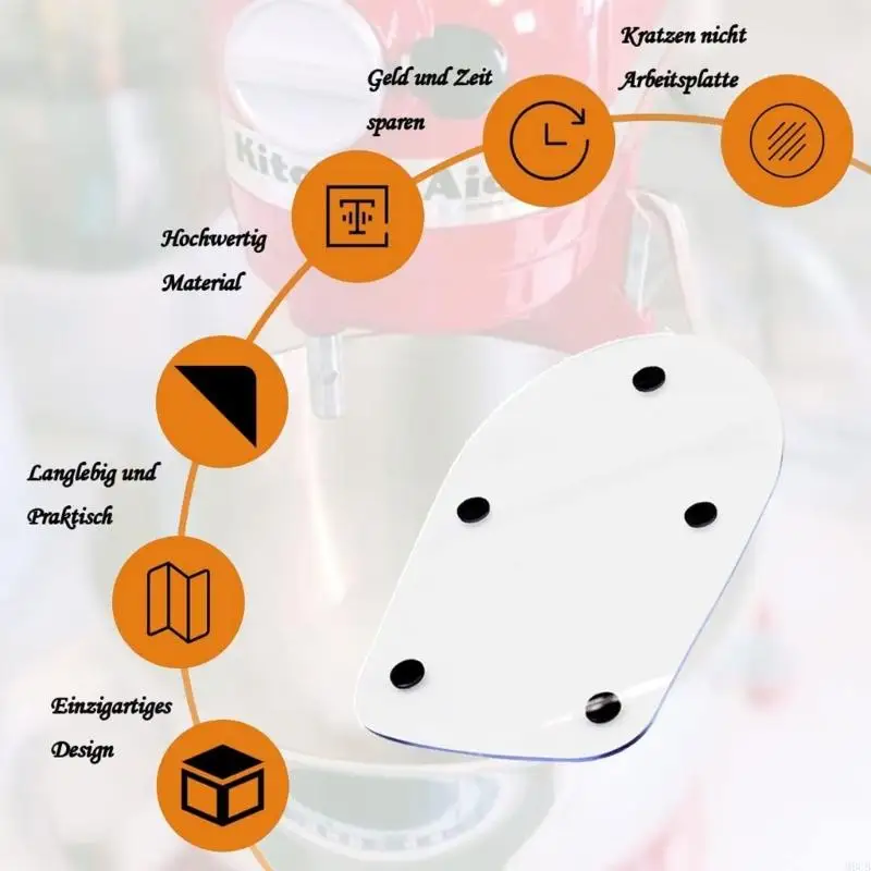 M6CB Slider Slider Mat для 4,5-5QT 5K45SS 5KSM175PS 5KSM125 Акриловая скользящая доска