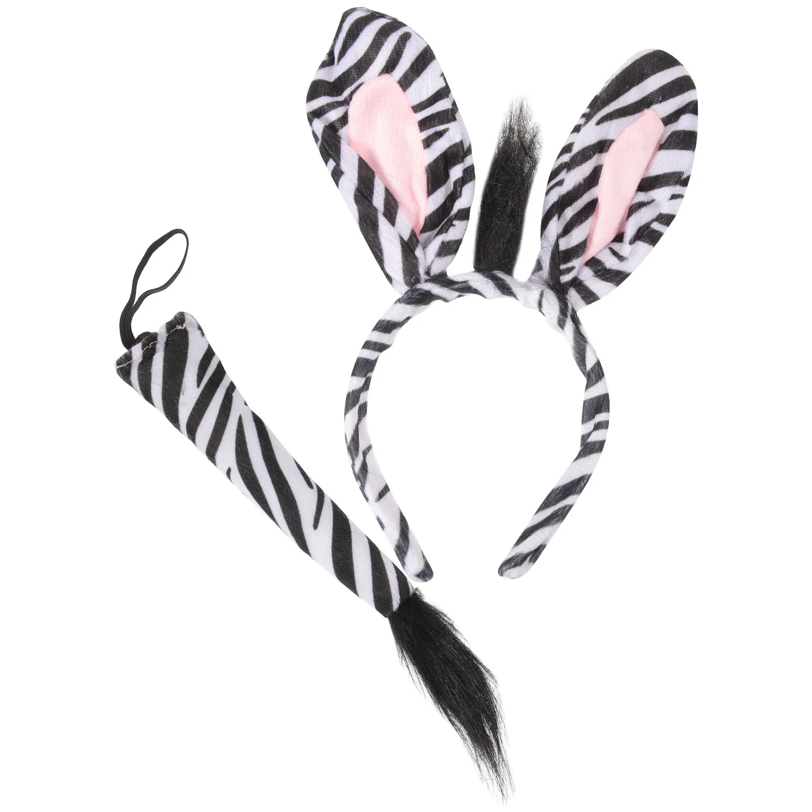 3 pezzi in 1 Set bambini Zebra Costume divertente Zebra orecchie fascia papillon coda bomboniere