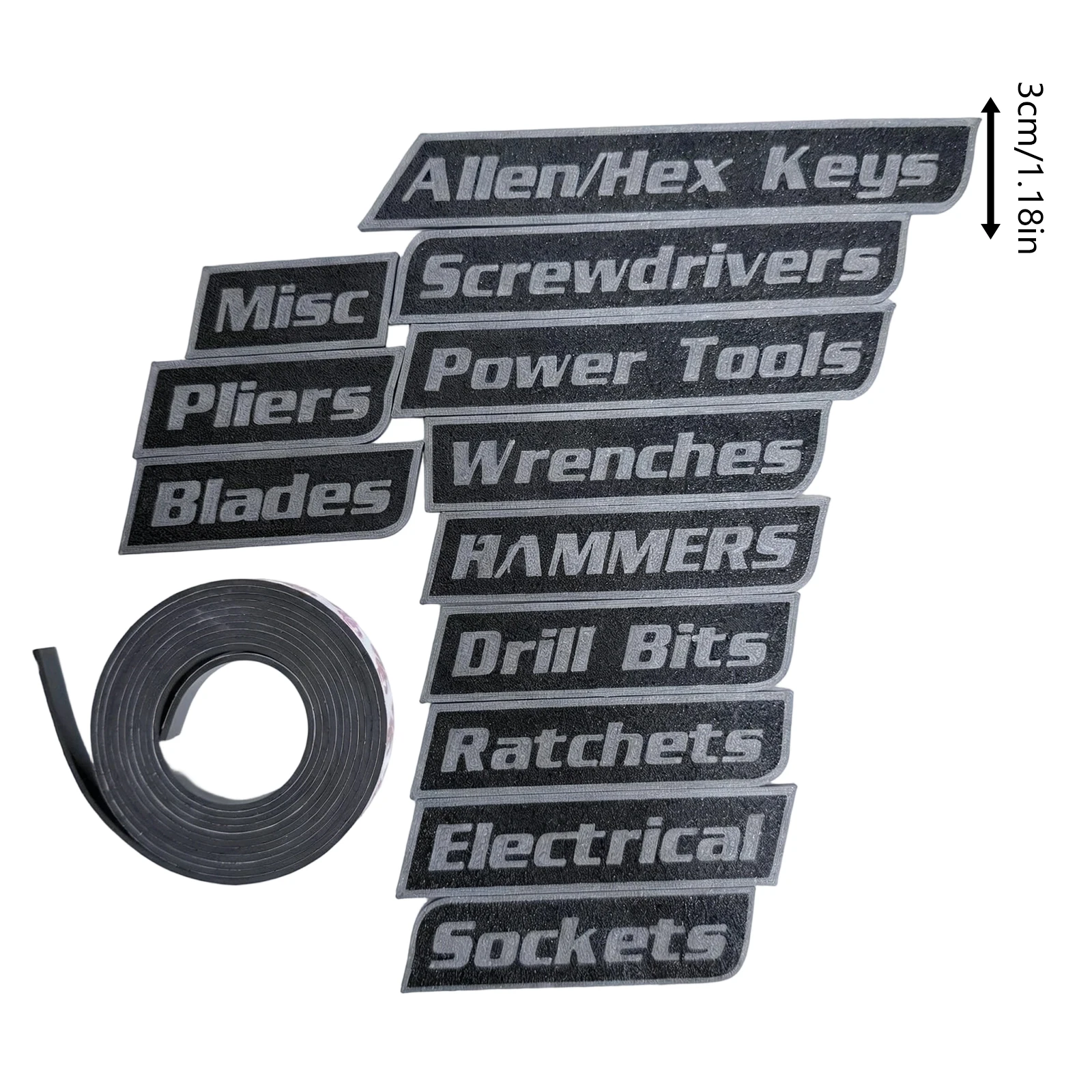 Magnetische gereedschapsset Herbruikbare draagbare magnetische tag voor gereedschapsorganisatie Praktisch label Onderscheiden Reparatiegereedschap Categorie