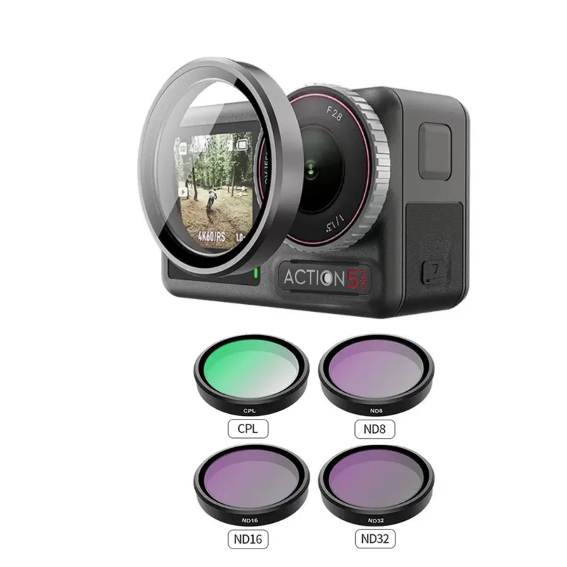 CPL ND8 ND16 ND32 UV VND Lens Set Aluminium Alloy Frame for DJI OSMO Action 3 4 5pro CPL ND Quick Release Filter Set