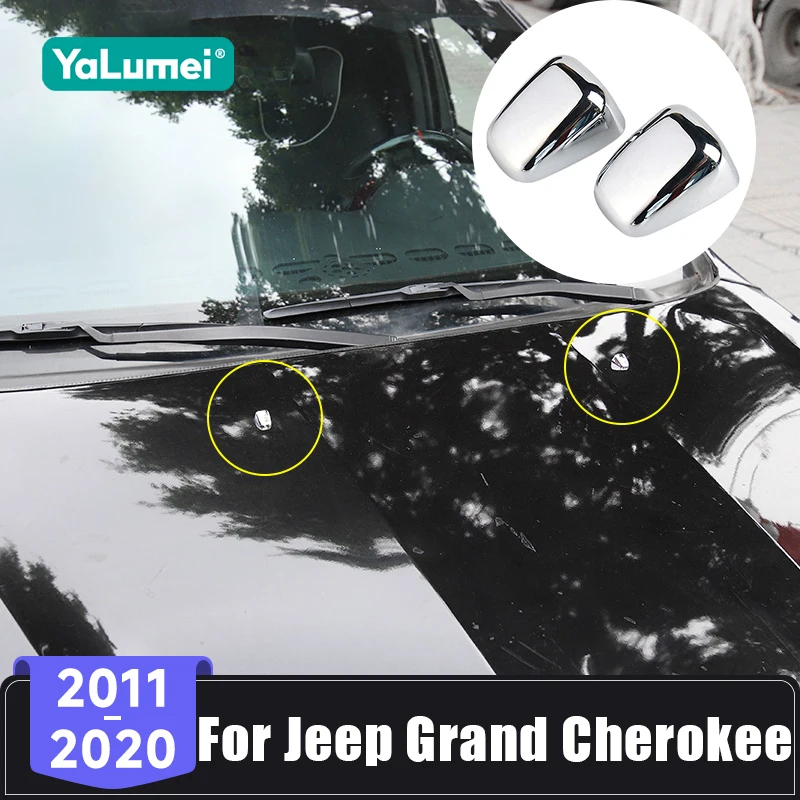 For Jeep Grand Cherokee WK2 2011 2012 2013 2014 2015 2016 2017 2018 2019 2020 ABS Car Windshield Wiper Water Spray Nozzle Cover