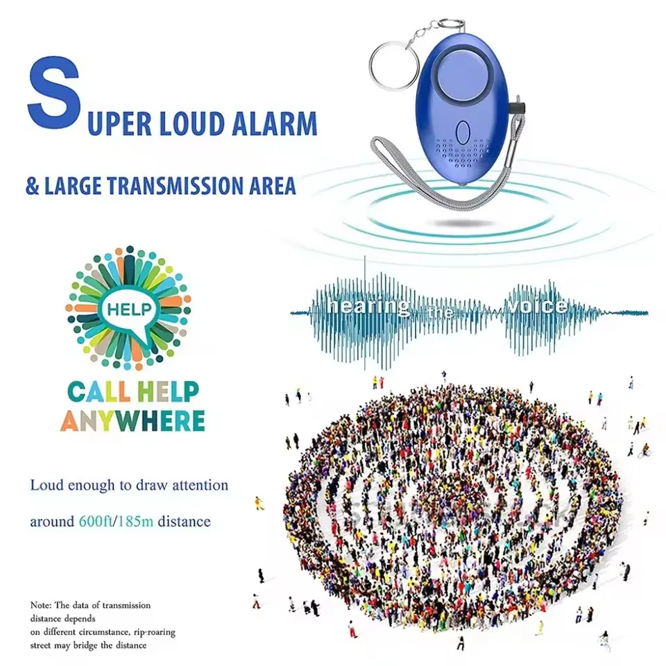 1PCS 130db Protect Alert Personal Defense Siren Anti-attack Security for Children Girl Older Women Carrying Loud Panic Alarm