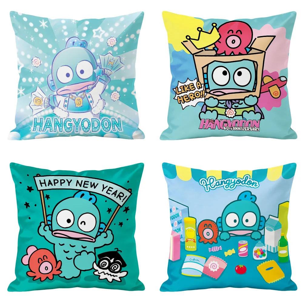 Hangyodon Double Sided Printing Decorative Pillowcase Cushion Cover for Sofa Bedroom Cool Things for Room Y2K Decor Home Decor