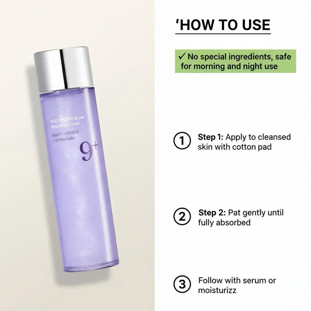 

Korea NO.9 NAD+ Skincare Duo BIO Lifting Essence + тоник Glow PDPN для сияющего увлажненного ухода за кожей в молодежном стиле