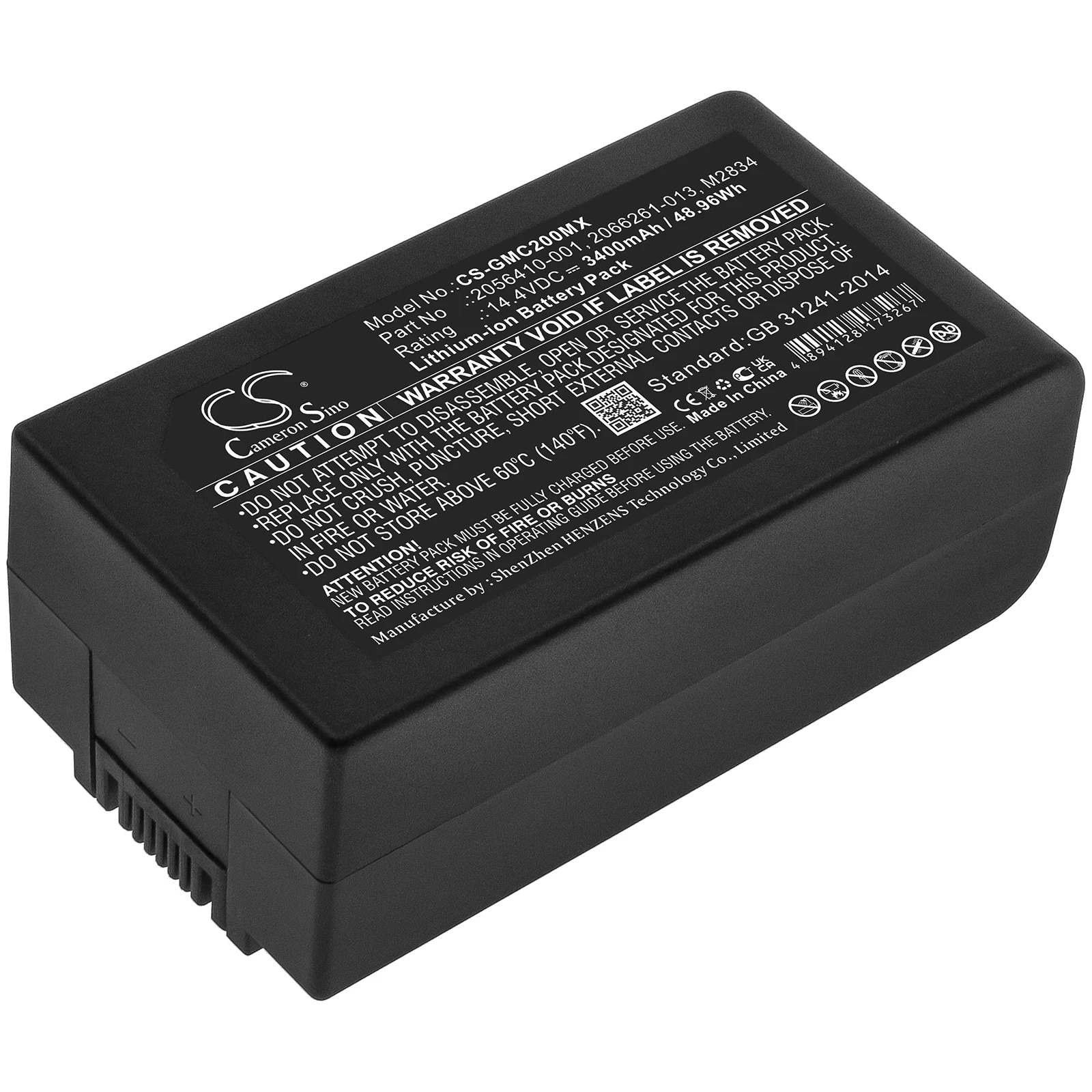 

CS Medical Battery for GE MAC 2000 MAC 2000 EKG Fits 2056410-001 2066261-013 M2834 3400mAh/48.96Wh Li-ion 14.40V CS-GMC200MX