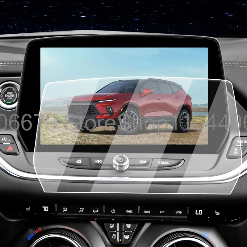 Tempered glass screen protector For Chevrolet Blazer 2023 2024  2025 10.2 inch Car radio GPS Navigation Auto interior sticker