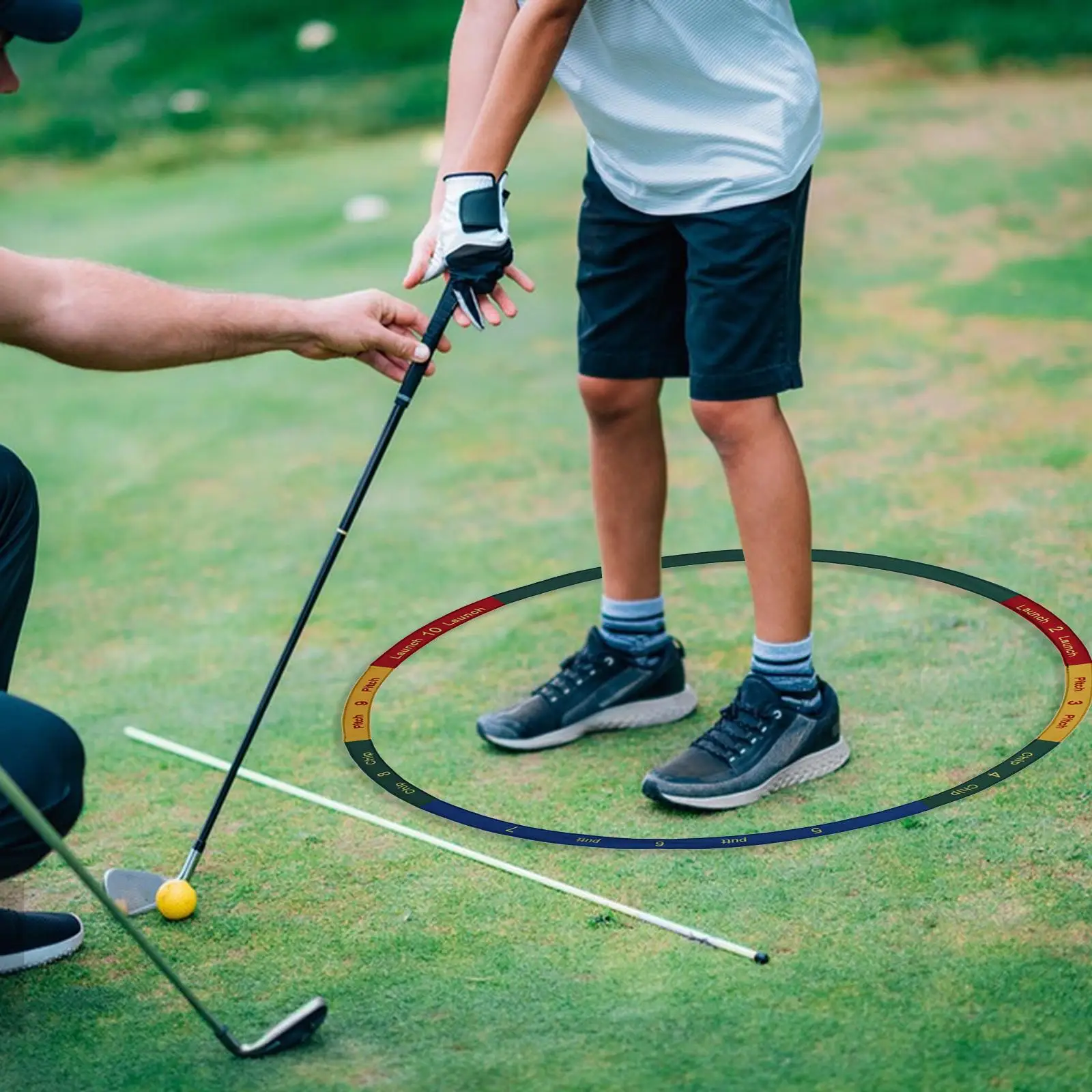 

Golf Trainer Serve Circle Golf Swing Training Aid Position Correction Trainer Serve Exerciser for Indoor Outdoor