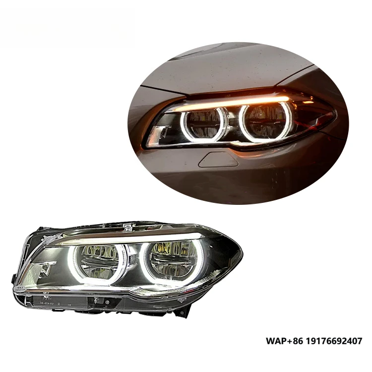

Angel Eyes F10 Headlights Assy for’BMW 10-17 F10/F18 Headlights Upgraded to 5 Series Angel Eyes LED Daily Running Lights
