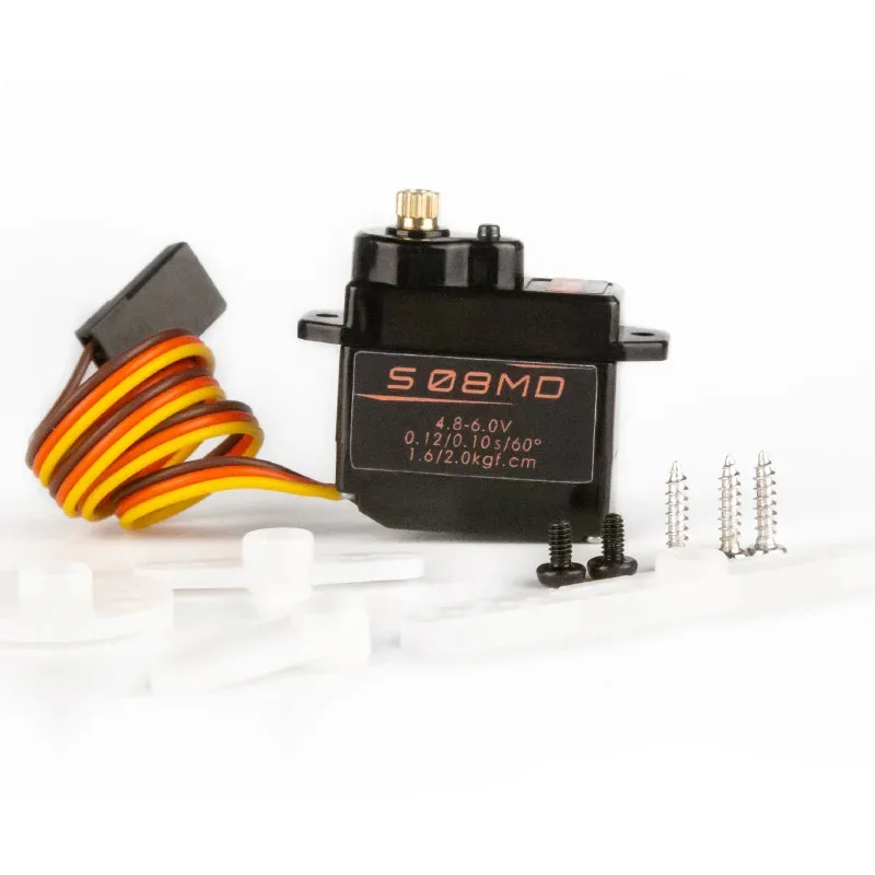 

Bcato S08MD 12g Digital Metal Gear Micro Servo Motor High Torque 4.8V-6V Mini Servo for RC Airplane Drone Helicopter Parts