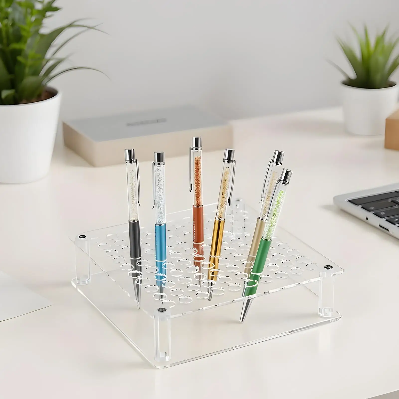 Pinsel Display Stand 100-Loch Schreibtisch Acryl Stift Display Rack Große Kapazität Tabletop Pinsel Organizer Rack Für Wohnzimmer