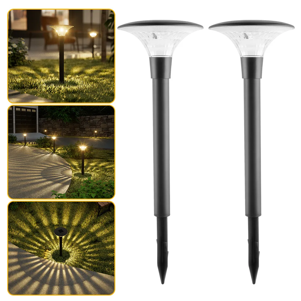 2-8PCS Solar Garden Stake Lights IP65 Waterproof Outdoor Shadow Pattern Decorative Yard Patio Landscape Ambiance Decor