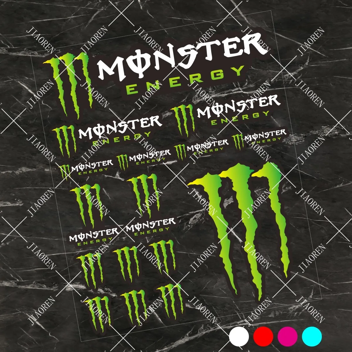 

Рождественские наклейки на мотоцикл Monster Energy с логотипом Decomanía Emblema Helco, водонепроницаемые