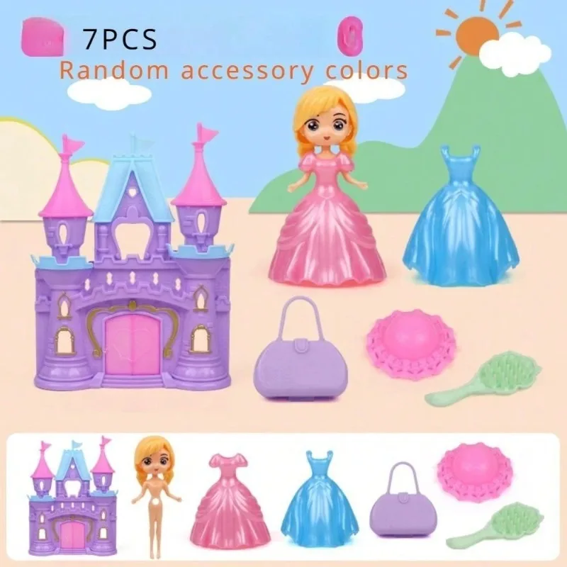 مجموعة الأميرة الجميلة، لعبة عائلية، لعبة المشهد، مجموعة ألعاب الدمى، لعبة لعب الأطفال، ألغاز التعليم المبكر، لعبة تفاعلية بين الوالدين والطفل