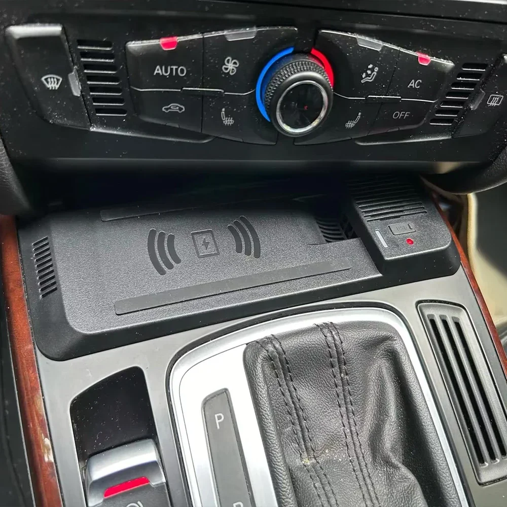 

Беспроводное зарядное устройство для автомобиля с быстрой зарядкой для Audi A4 B8 B9 A4 Allroad A5 S5 RS5 Q5 SQ5, зарядная станция, коврик, аксессуары для интерьера