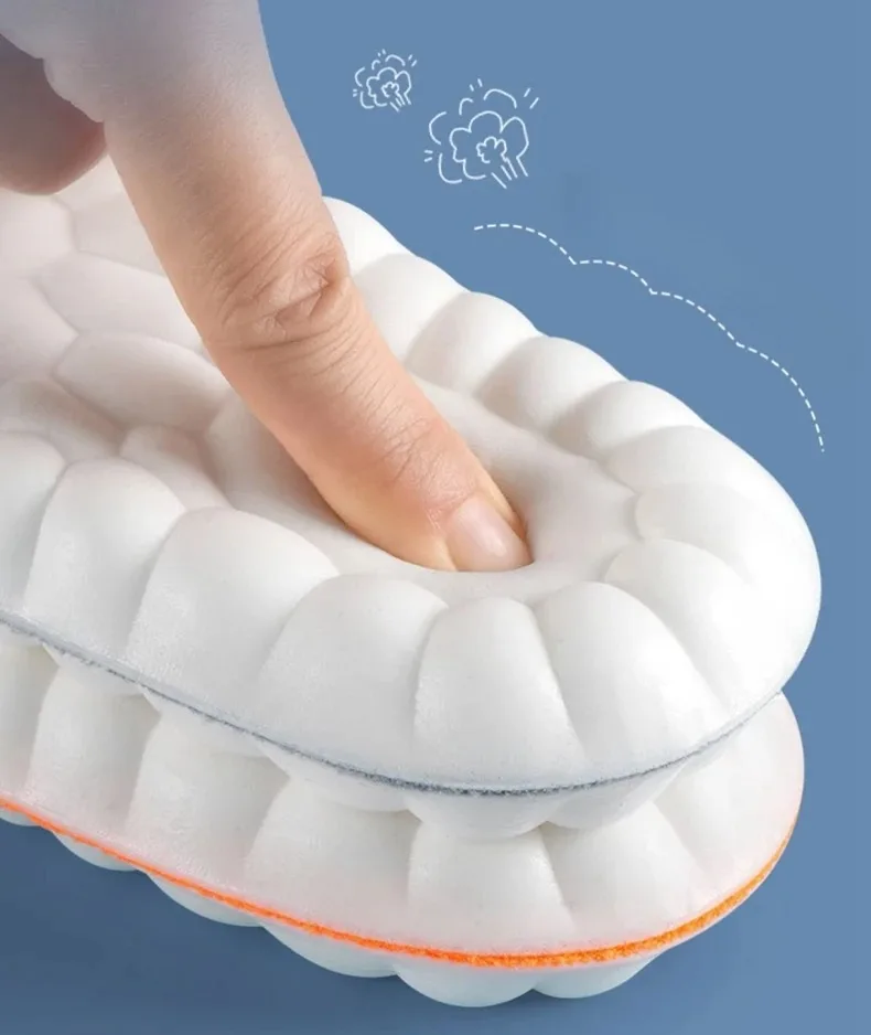 4D Cloud Einlegesohlen für Herren und Damen, stoßdämpfende Einlagen, weiche Memory-Schaum-Einlegesohlen für Schuhe, Stiefel, Sneaker, 1 Paar/3 Paar/5 Paar/8 Paar – Detail 3