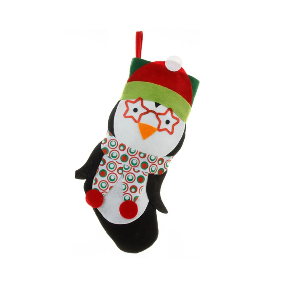 

Christmas Decor Cartoon Christmas Stocking Hanging Cute Christmas Gift Bags Snowman Large Candy Holder Xmas Gift