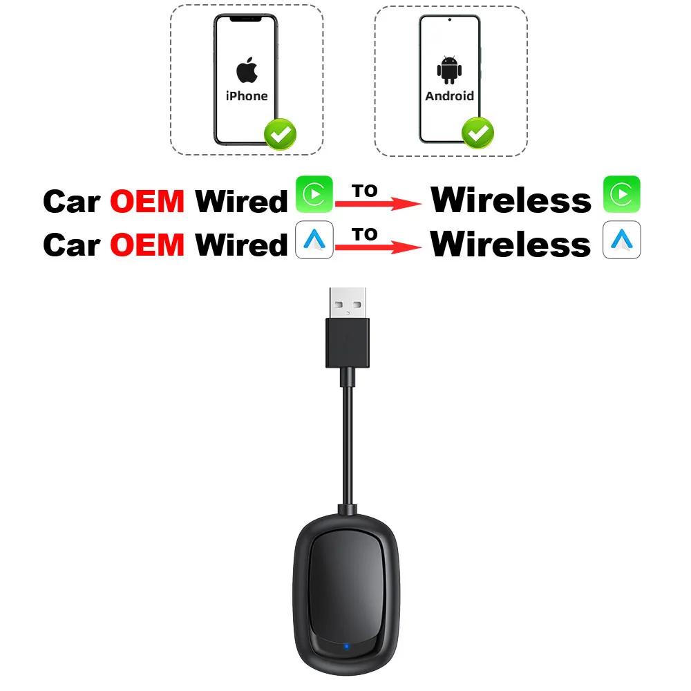 

generation USB connection car dongle wired adapter bluetooth new mini android mobile phone easy to use car adapter plug and