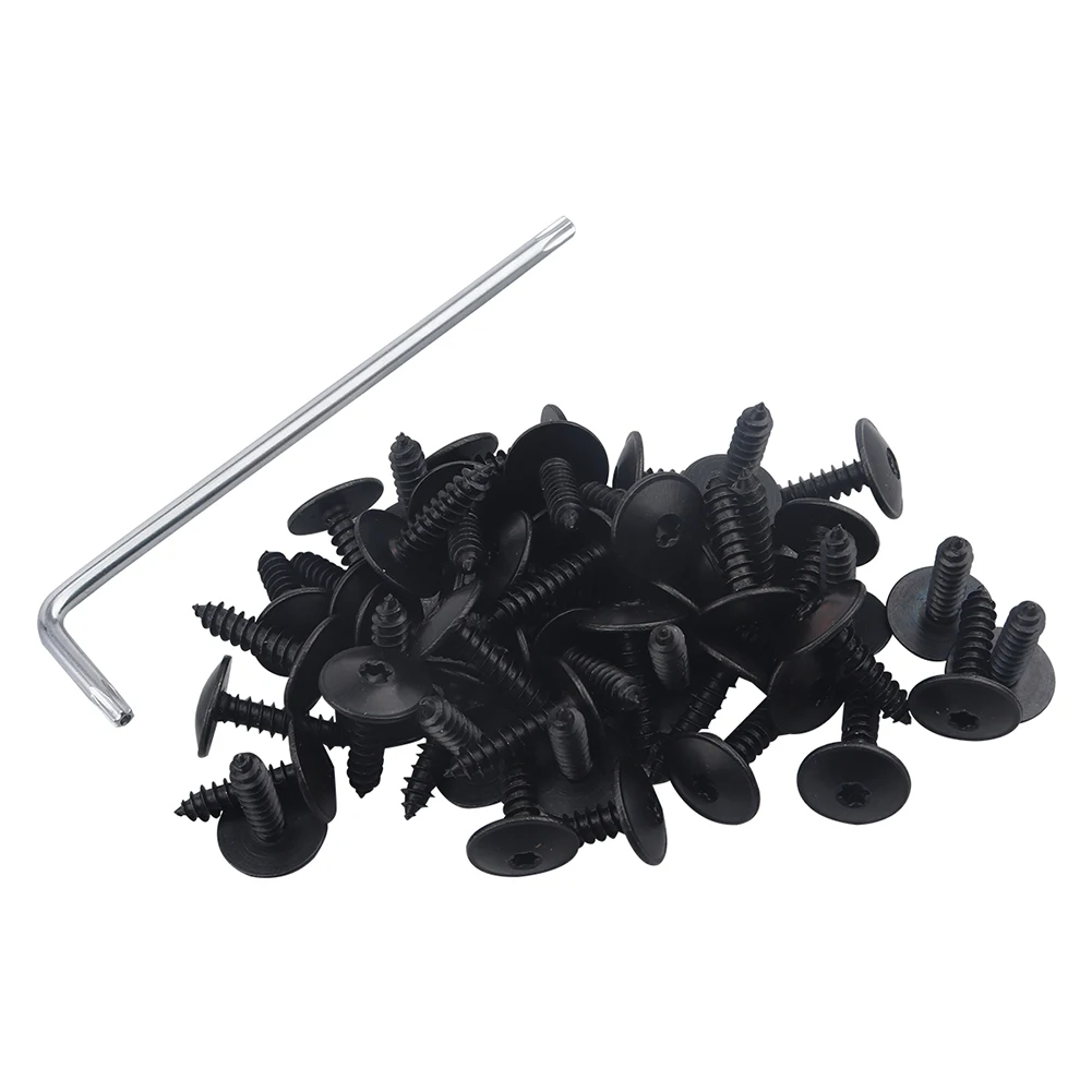 

50Pcs M5x16 Engine Cover Splash Guard Screws with T20 Torx Wrench Fender Liner Under Cover Screw Auto Fastener Clips for Audi