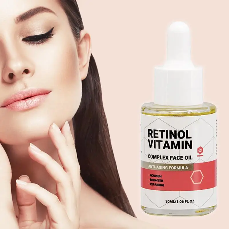 Aceite facial de Retinol puro, aceite vegetal de Retinol puro, aceite de piel, purifica la fórmula Natural, lucha contra el envejecimiento, Reduce las arrugas visiblemente