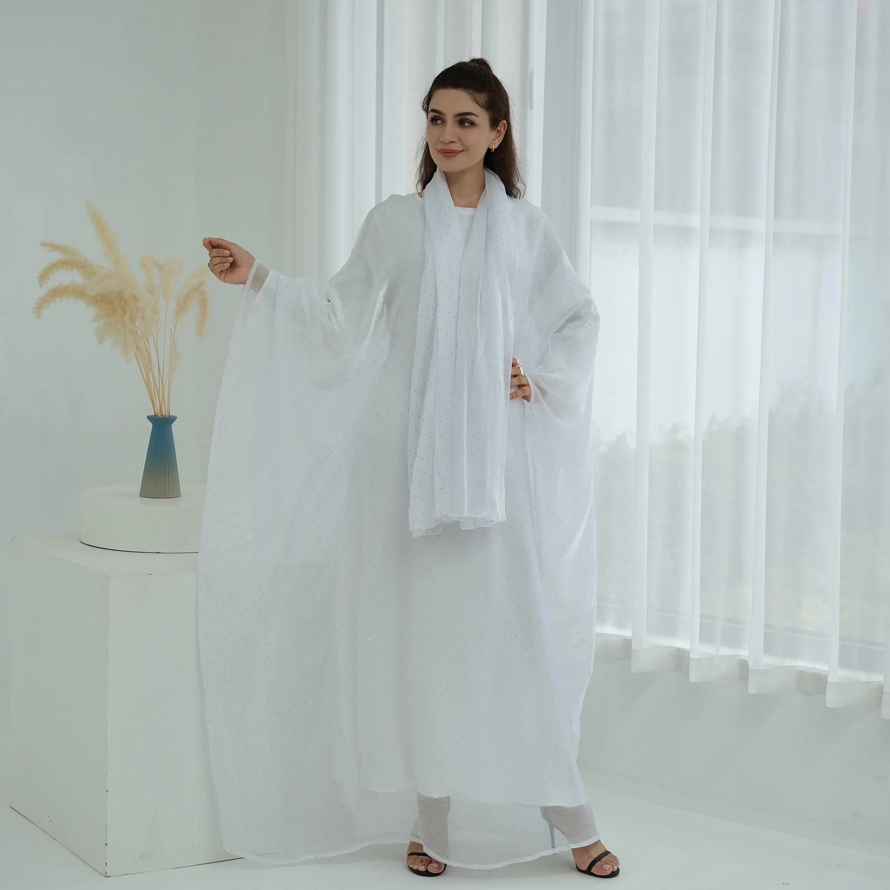 

Ид Мубарак с бриллиантами Дубай Абая для роскошных женщин мусульманские комплекты молитвенная одежда 3 шт. халат Рамадана кафтан Musulmane Femme Vestidos