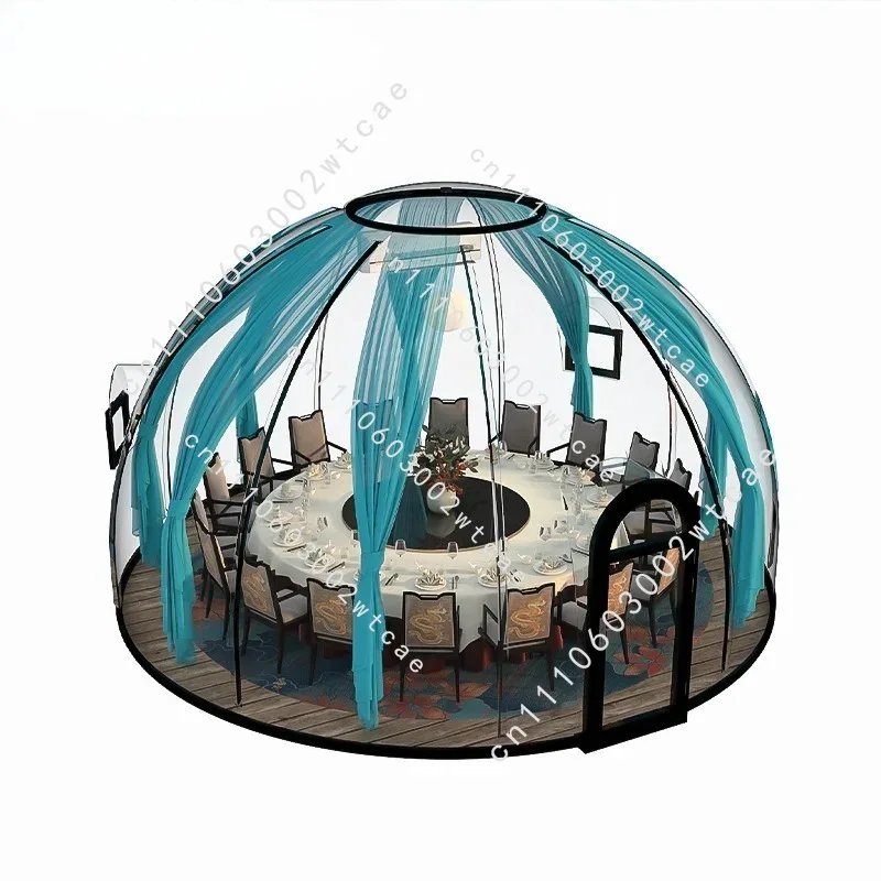 Insulated Windproof PC Bubble Dome for Outdoor Restaurant Garden Glamping Tent UV Resistant Transparent Camping Dome for