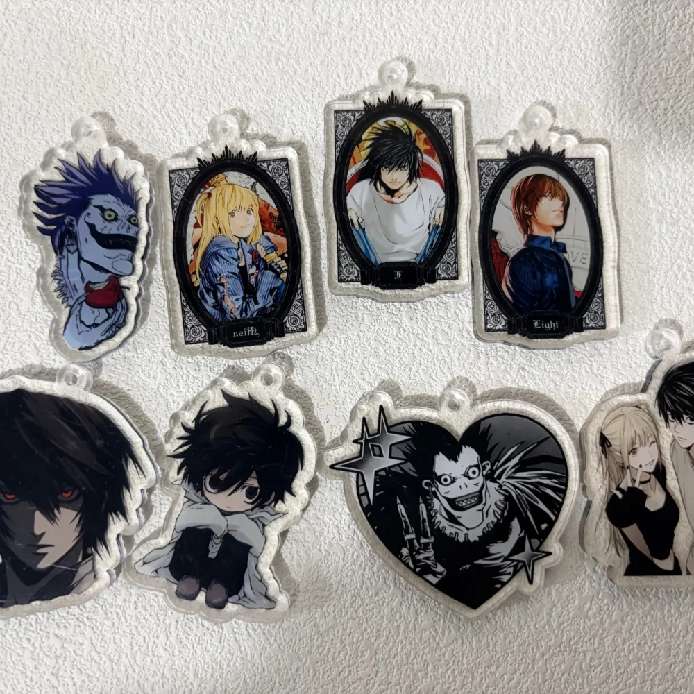 Anime Death Note 6cm Acrylic Keychain L Lawliet Yagami Light Anime Pendant Bag Charm Fans Collectible Gift