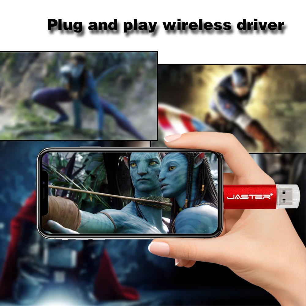 Metal OTG Android USB 2.0 Flash Drive 64GB Colorful Creative Gift Memory Stick 32GB Personalized Customization Pen Drive16GB