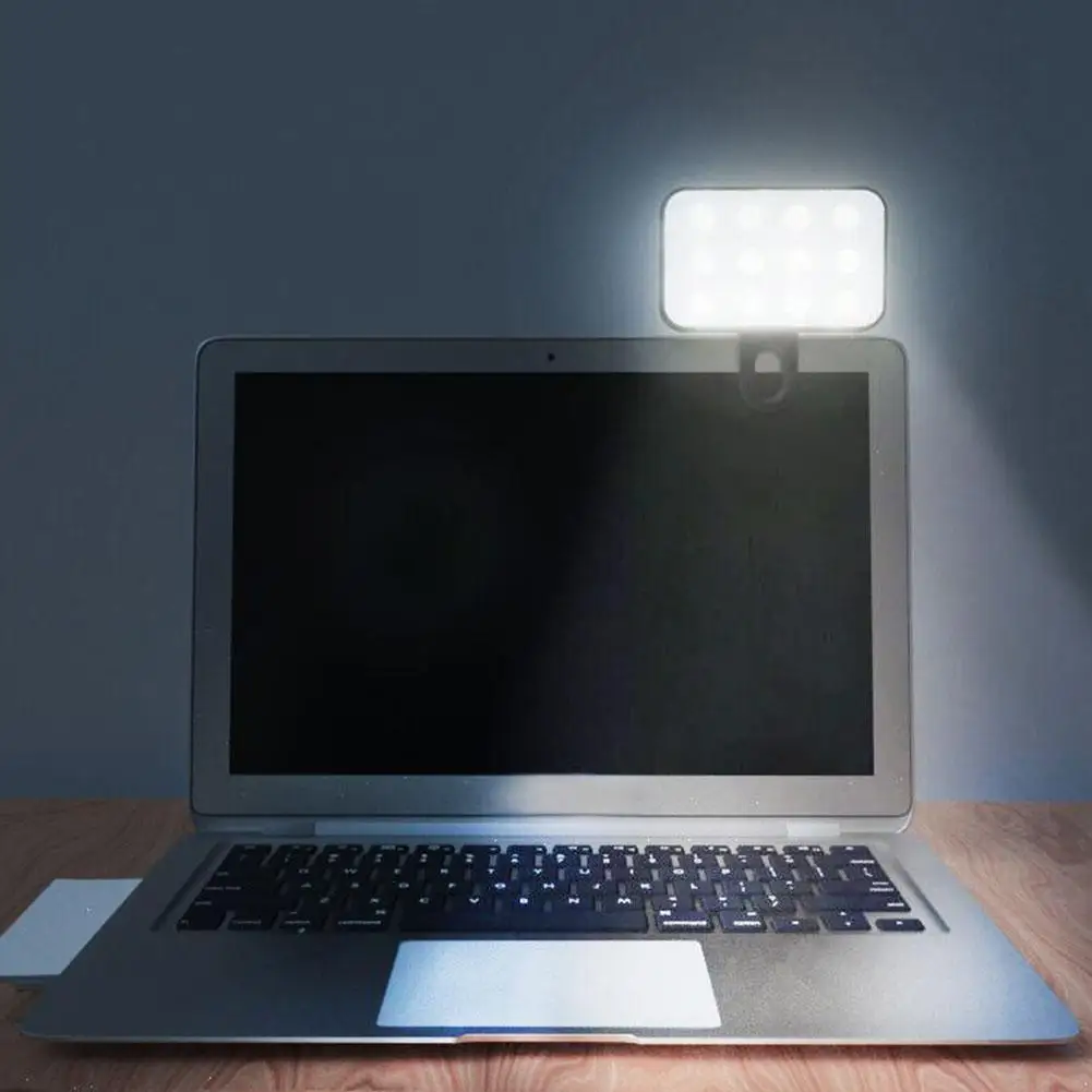 Pocket Selfie Light Mini LED Selfie Fill Light 3 Mode Adjustable Brightness Rechargeable Clip For iPhone Laptop Live Video Light