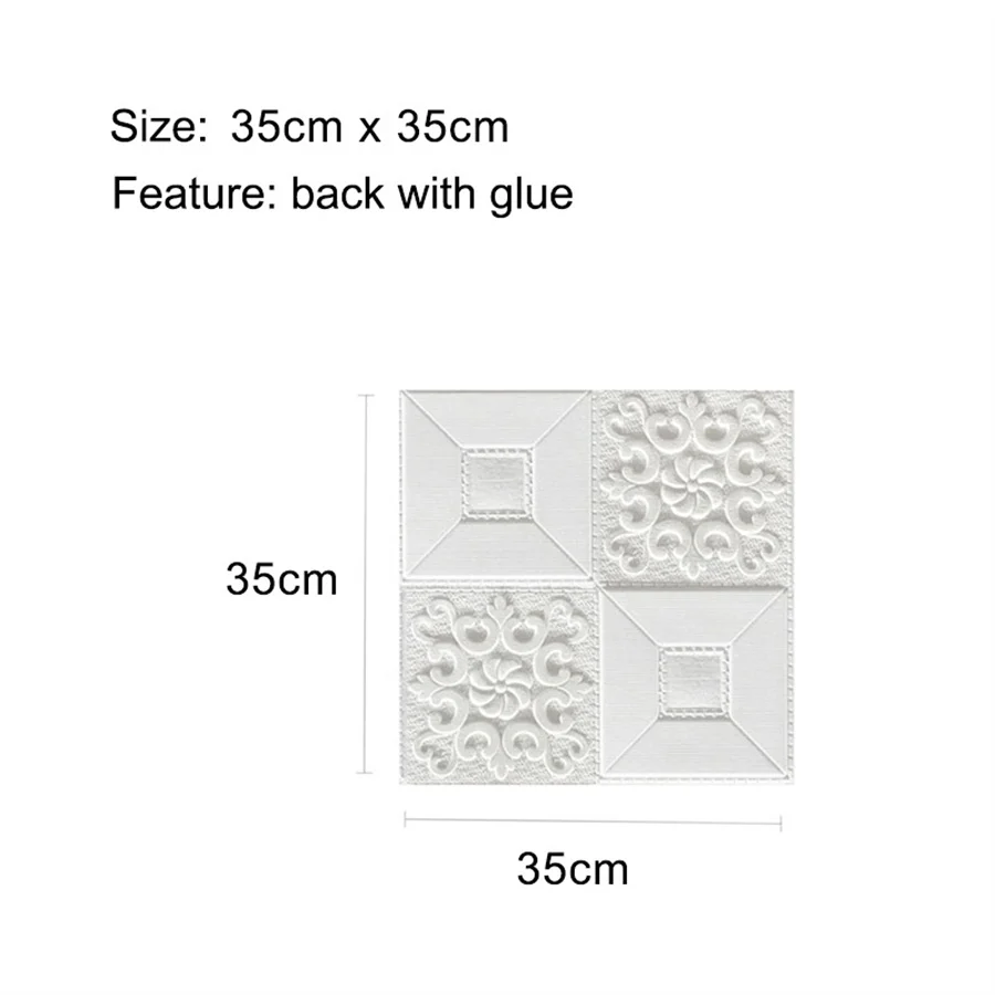 10pc 5MM Self Adhesive 3d Wall Stickers Wallpaper Foam Brick Pattern Decor Retro Trend Background wall Sticker Home Decor