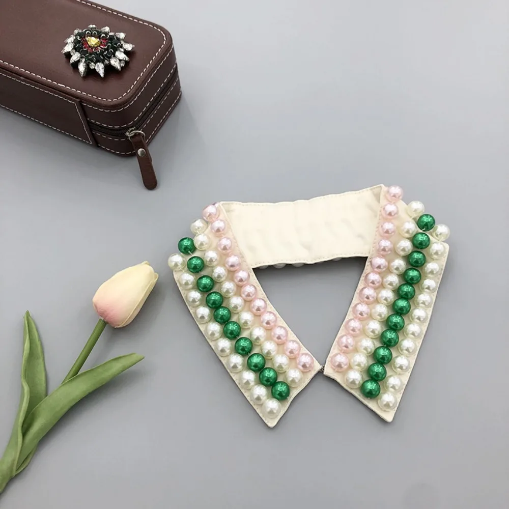 

Elegant Beading Fake Collar Detachable Diamond Women Collars Lapel False Collars Woman Tie