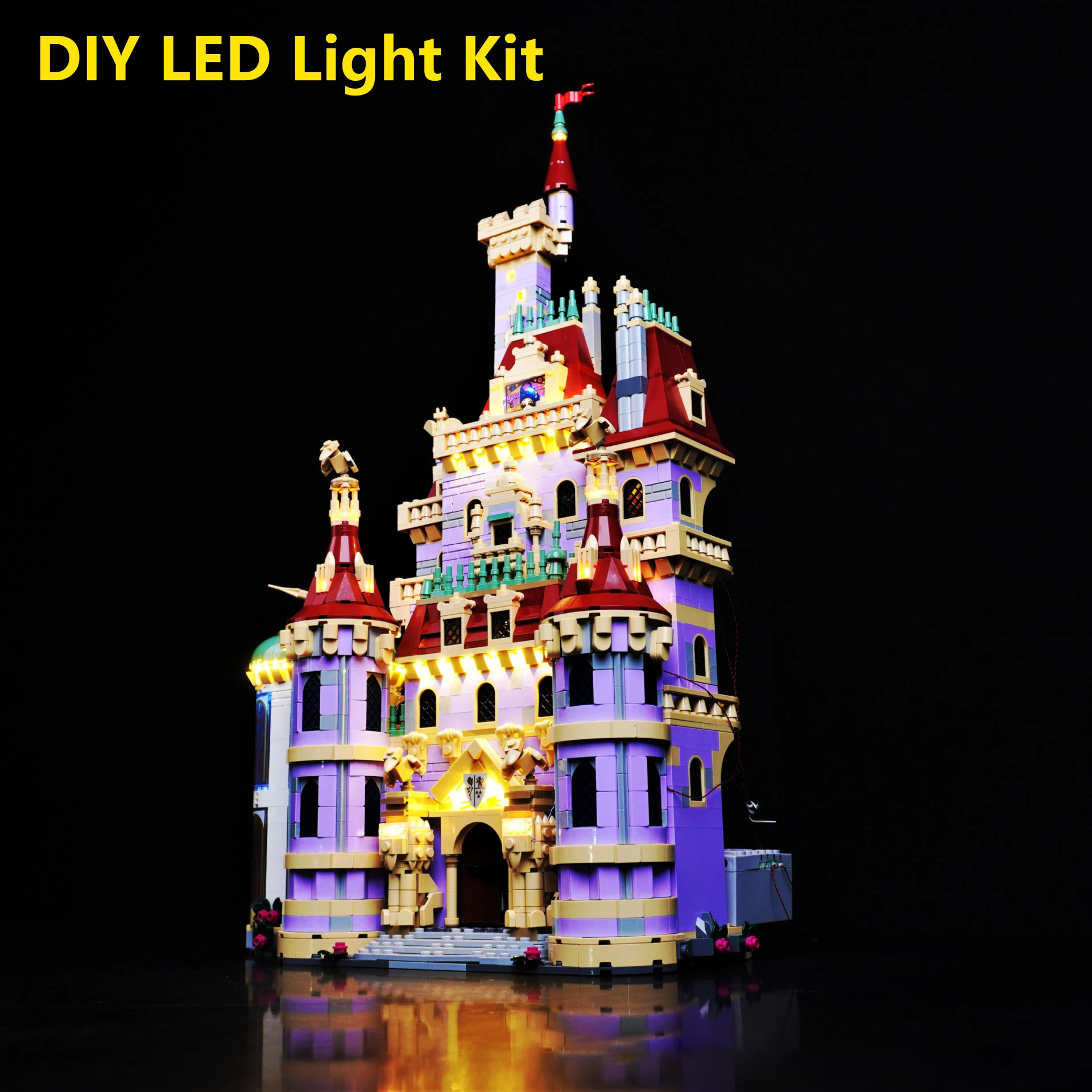 DIY LED Light Kit 43263 Magical Castle Building Block Model Remote Control Display Lights Only Gift for Collectors & Players