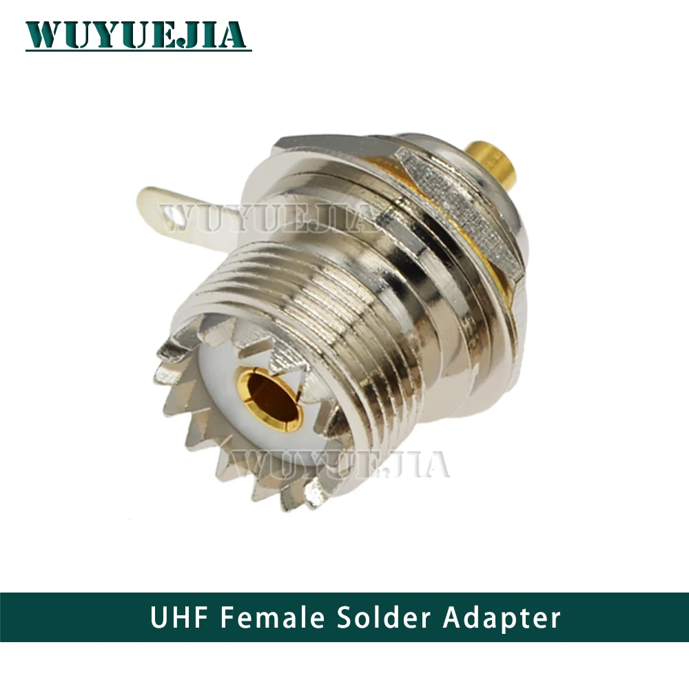 Connector UHF SO239 Female Bullkhead Nut Jack Clamp Solder for Panel Mount UHF RF Coaxial Adapter Brand new and high quality