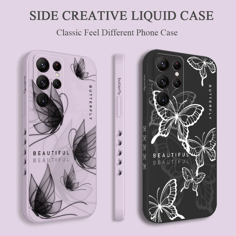 Phantom Butterfly Phone Case For Samsung Galaxy S24 S23 S22 S21 S20 Ultra Plus FE S10 S9 S10E Note 20 ultra 10 9 Plus Cover