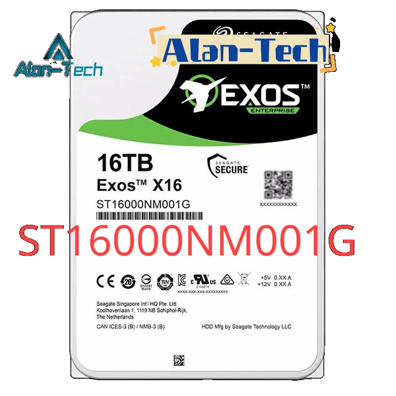 Sea-gate 16TB HDD Exos X16 ST16000NM001G SATA 6 Gb/s 7200RPM 256MB 캐시, 3.5 인치 엔터프라이즈 서버 PC 하드 디스크 드라이브, 신제품