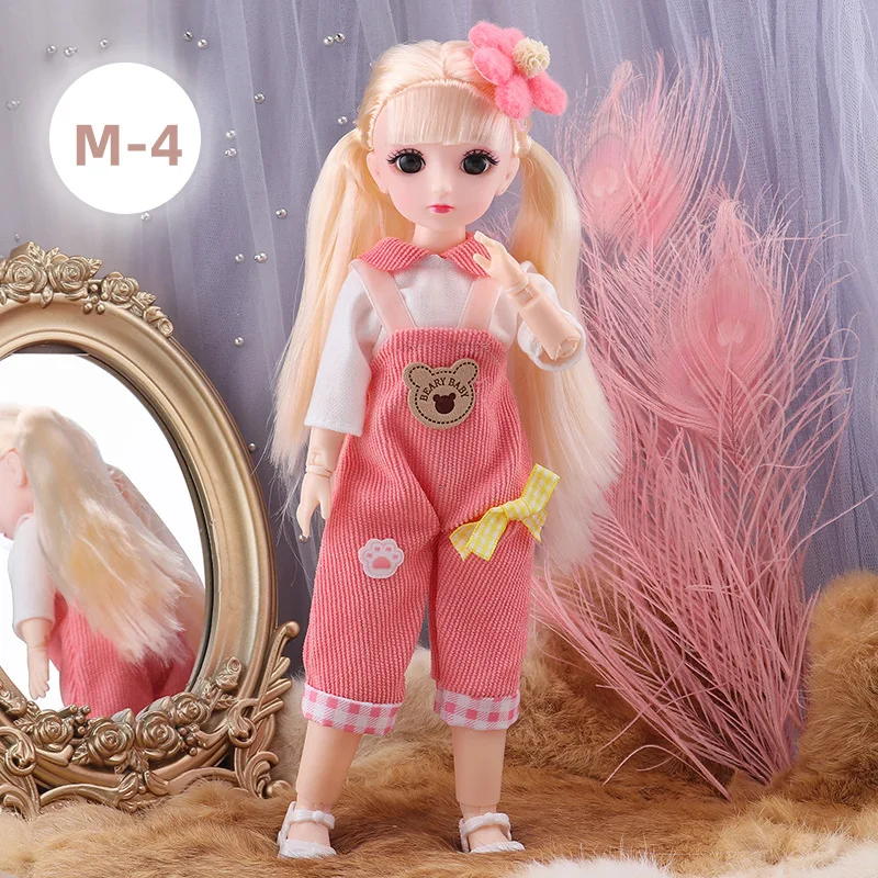 Bjd Puppen für Mädchen 30 cm Anime Klapp puppe mit Kleidung blondes braunes Auge Gelenks pielzeug für Kinder Kugelgelenk Spiels ets