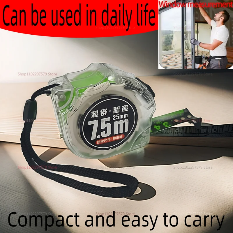 5 7 10 متر شريط قياس الترميز النافثة للحبر بالليزر مع مسطرة واسعة فلورسنت ذاتية القفل أدوات قياس عالية الدقة للبناء