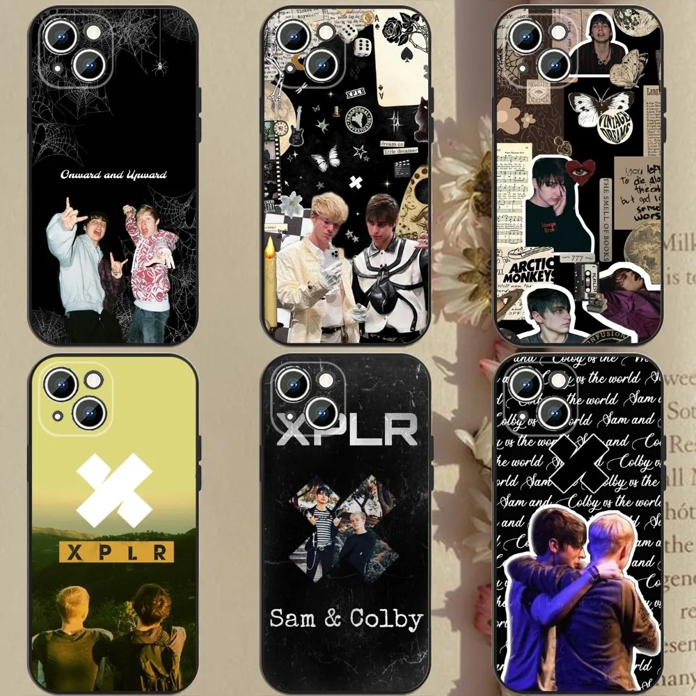 sam and colby XPLR  Phone Case Phone Case For Apple iPhone 15,14,13,12,11,XS,XR,X,8,7,Pro,Max,Plus,mini Silicone Black Cover