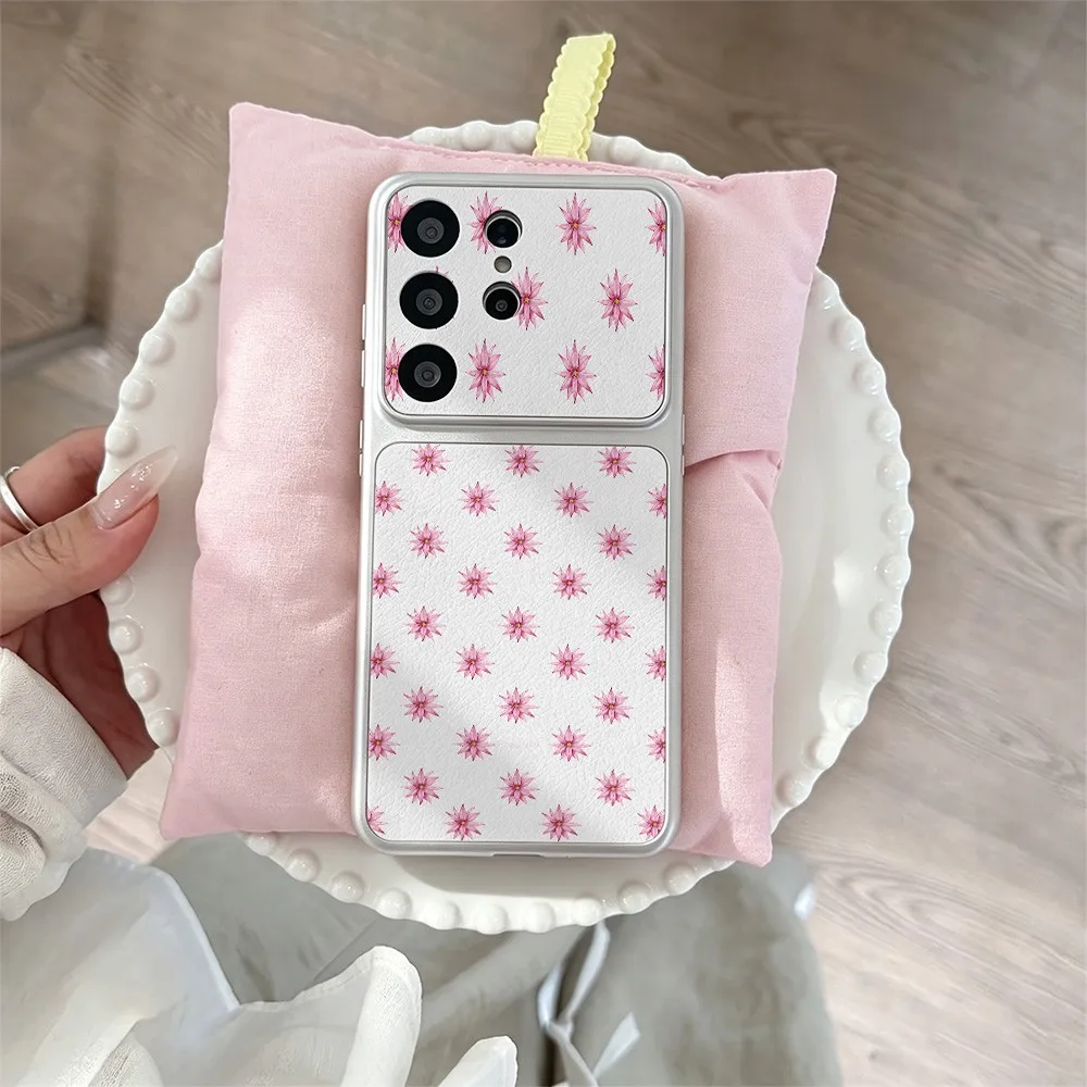 Fragola Blush Pink Star Dots Phone Case For Samsung Galaxy S26 S25 S24 S23 S22 S21 S20 FE Plus Ultra 5G Skin texture Cover